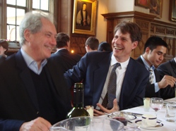 Geoffrey Edwards, Hugh Pope and Ata Akıner at dinner following Pope's lecture.